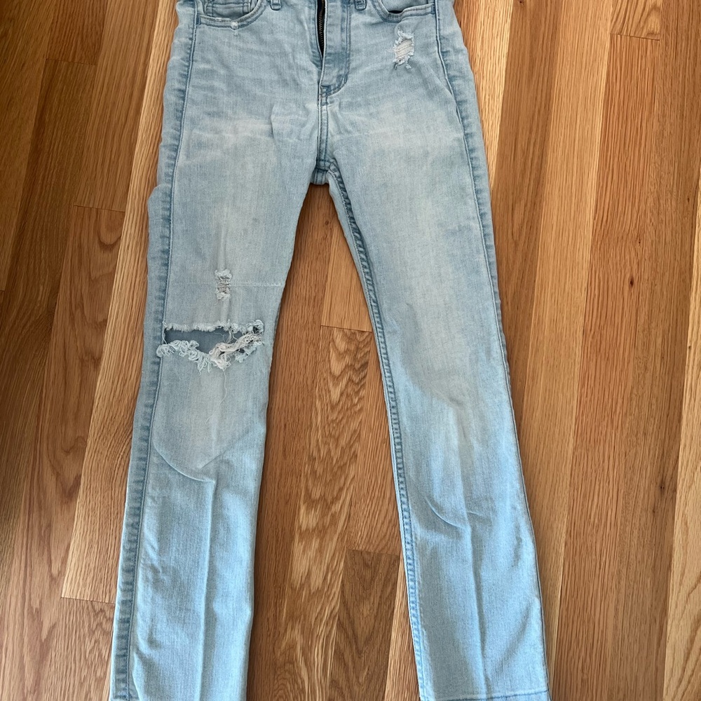 Hollister Light Blue Ripped Skinny Jeans